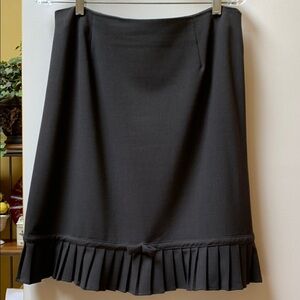 Larry Levine Grey Midi A-Line Skirt